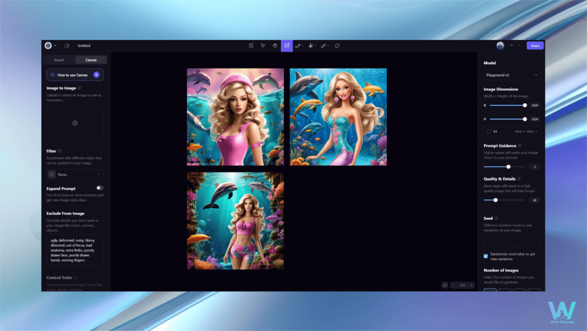 Playground AI - Canvas изображения