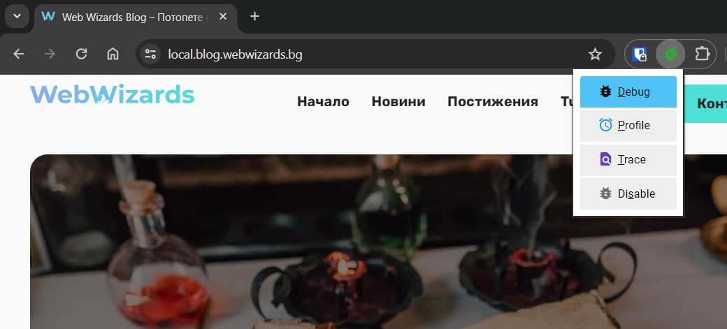 xdebug helper extension for chrome