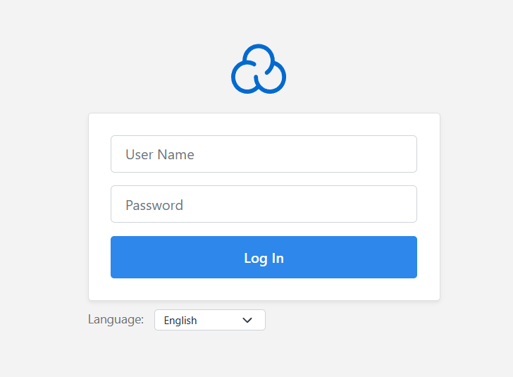 Cloud panel - login